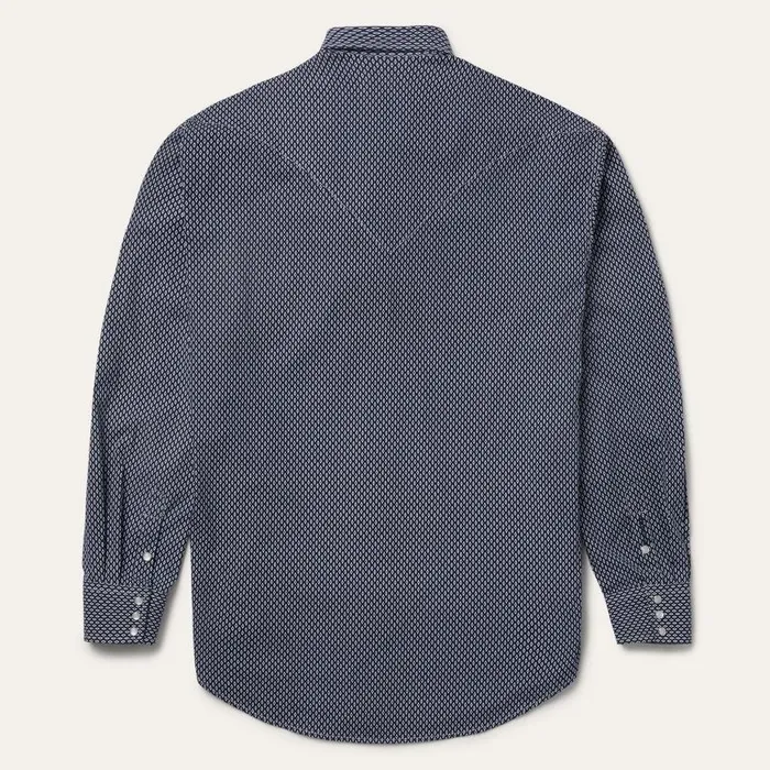 Diamond Geo Western Shirt Blue Men Stetson Classic Cut