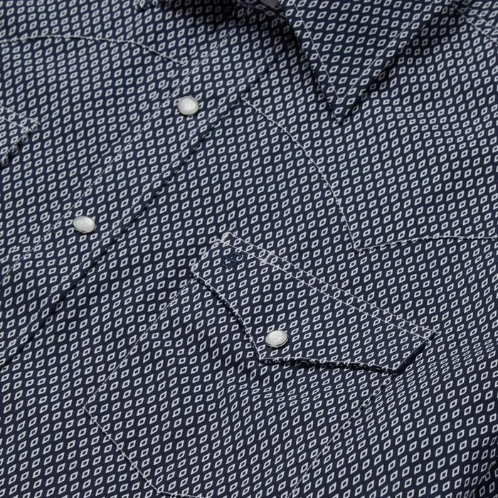 Diamond Geo Western Shirt Blue Men Stetson Classic Cut