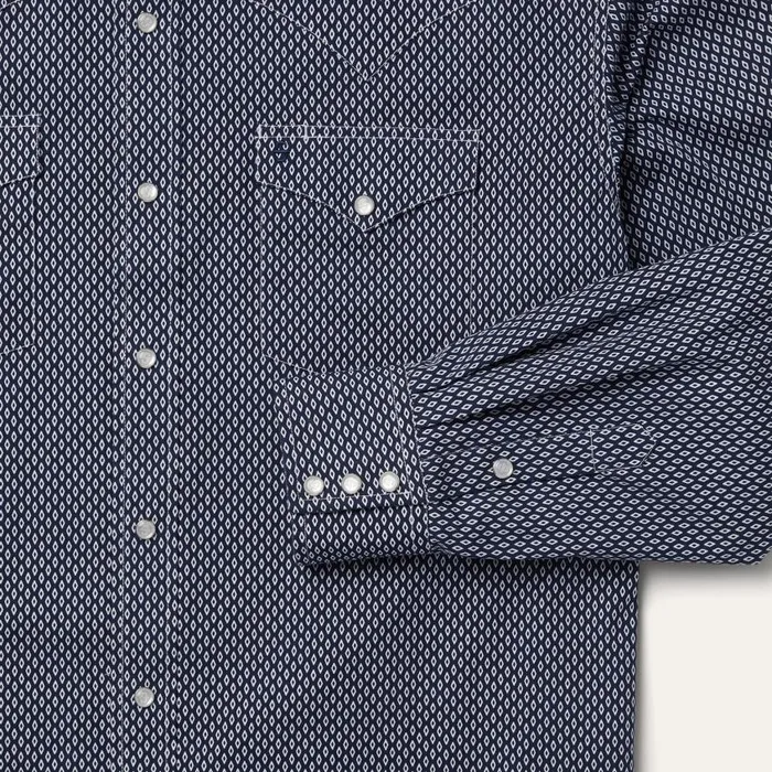 Diamond Geo Western Shirt Blue Men Stetson Classic Cut