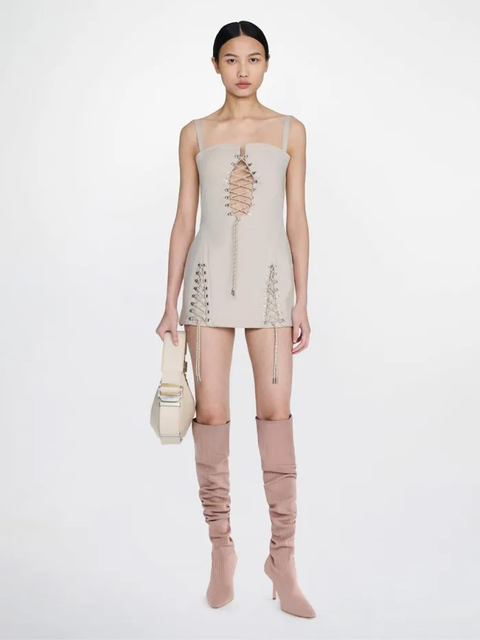 Dion Lee Dresses HIKING LACED MINI DRESS Birch 8211 Shop