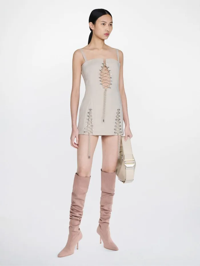 Dion Lee Dresses HIKING LACED MINI DRESS Birch 8211 Shop