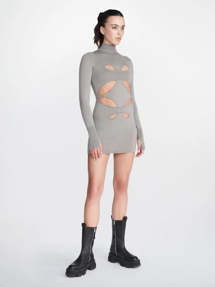 Dion Lee Dresses MOBIUS LOOP MINI DRESS Dark Cement 8211 Shop