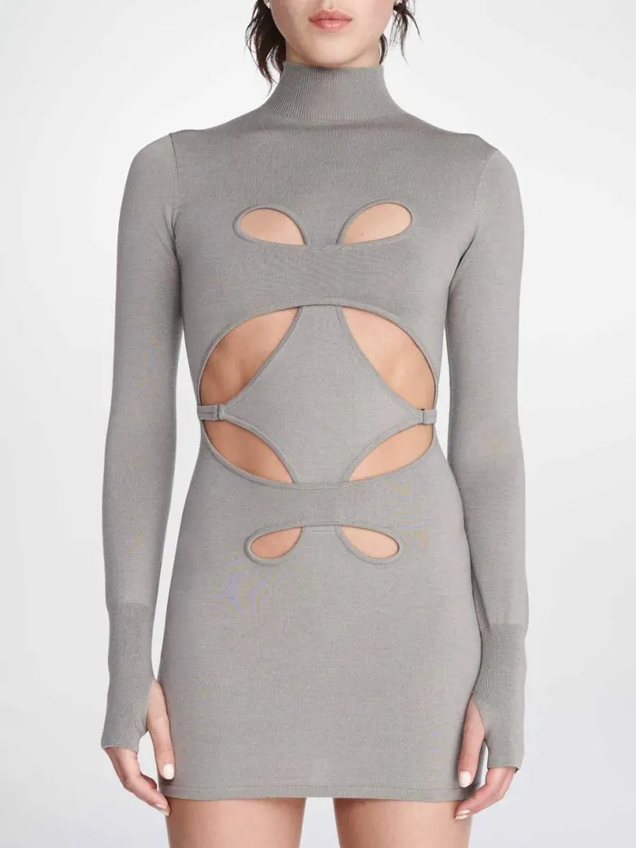 Dion Lee Dresses MOBIUS LOOP MINI DRESS Dark Cement 8211 Shop
