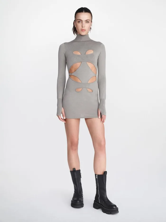 Dion Lee Dresses MOBIUS LOOP MINI DRESS Dark Cement 8211 Shop