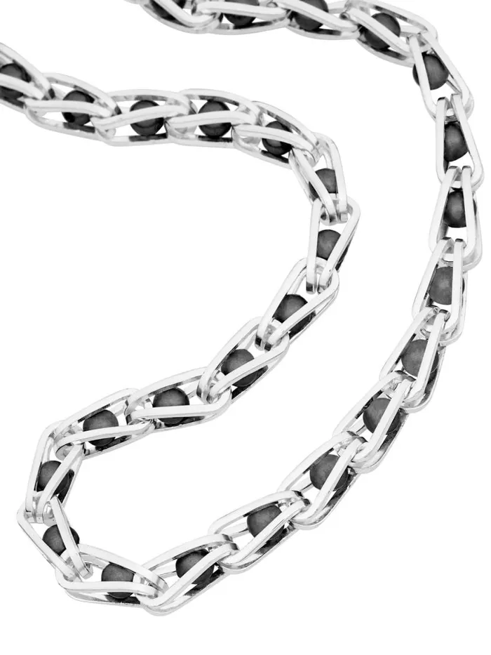Dion Lee Jewellery FINE CAGE PEARL NECKLACE Silver 8211 Accessories