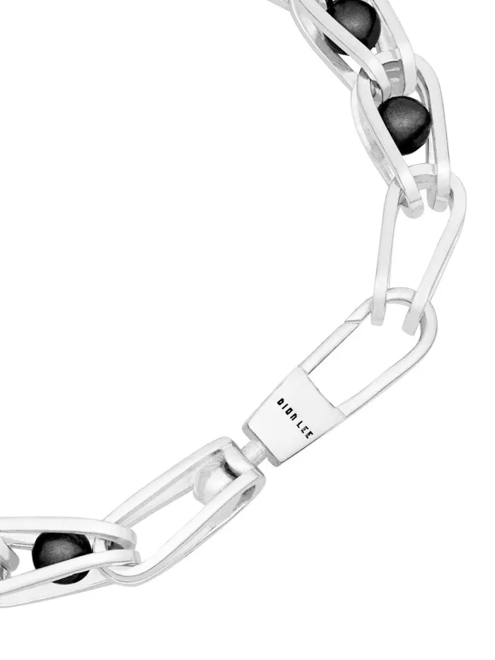 Dion Lee Jewellery FINE CAGE PEARL NECKLACE Silver 8211 Accessories