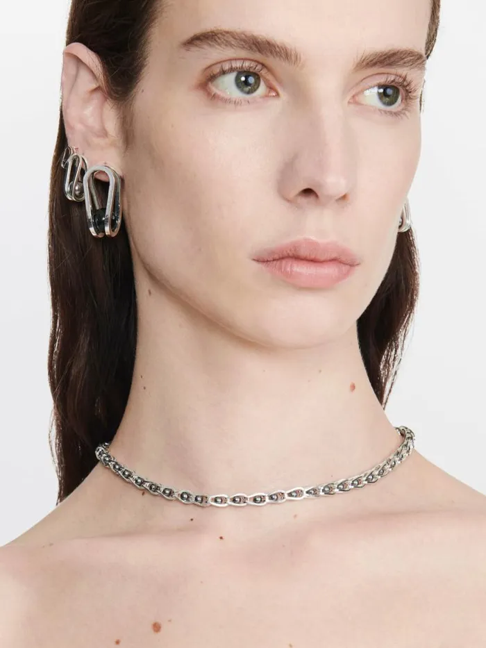 Dion Lee Jewellery FINE CAGE PEARL NECKLACE Silver 8211 Accessories