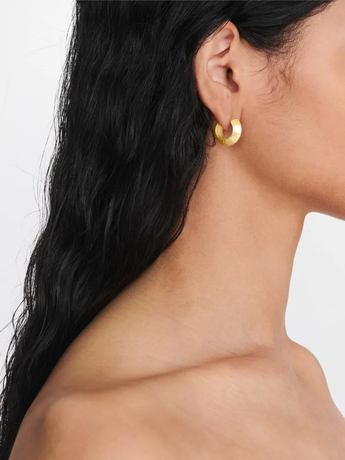 Dion Lee Jewellery TRIANGLE LARGE PROFILE HOOP EARRING Gold 8211 Accessories