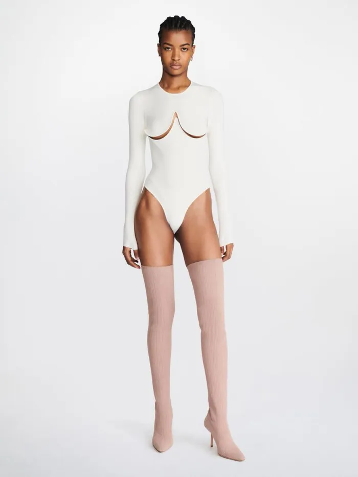 Dion Lee Knitwear DOUBLE UNDERWIRE BODYSUIT Ivory 8211 Shop