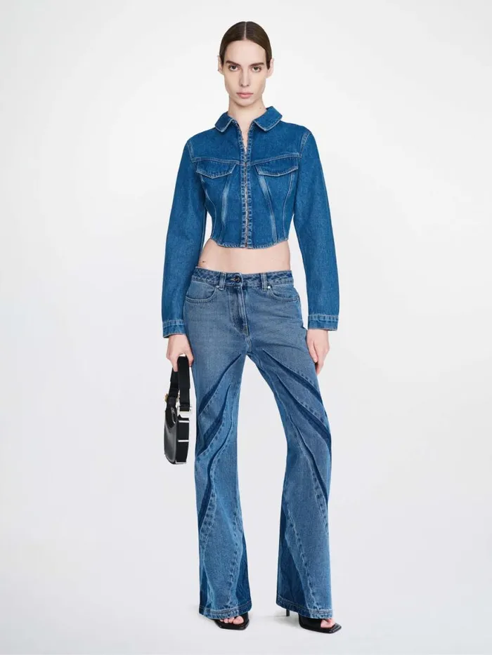 Dion Lee Outerwear DENIM CORSET JACKET American Blue 8211 Shop