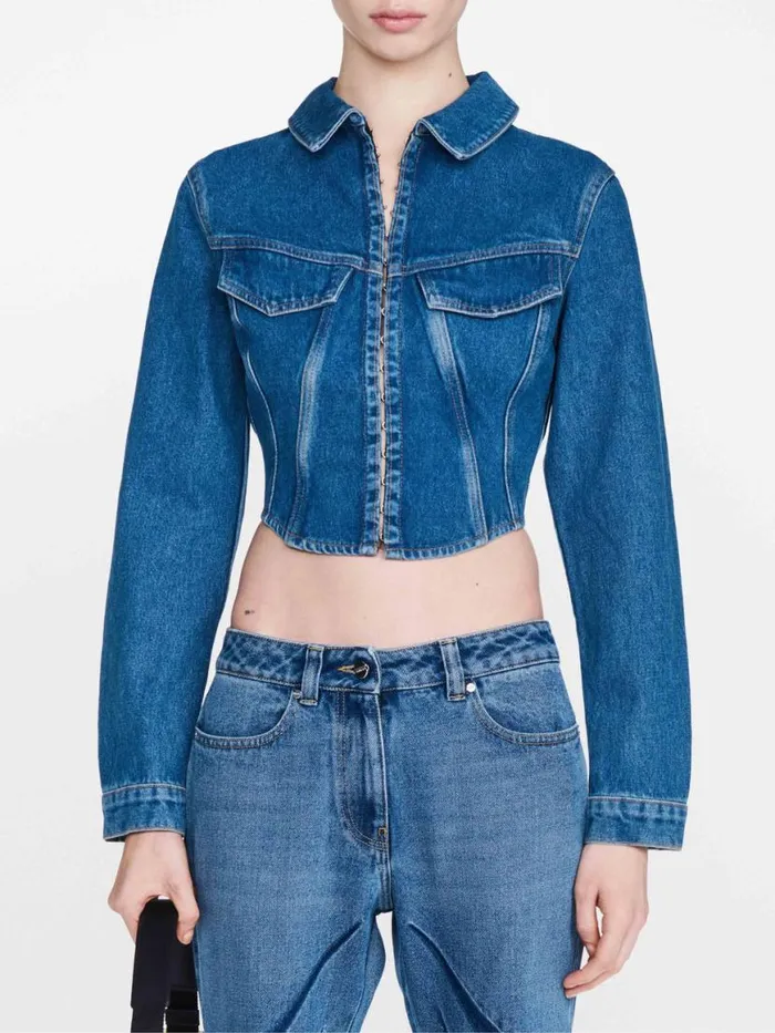 Dion Lee Outerwear DENIM CORSET JACKET American Blue 8211 Shop