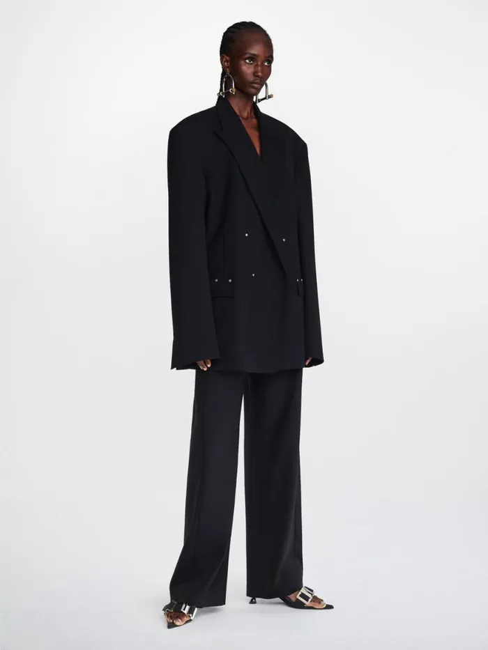 Dion Lee Outerwear OVERSIZED DOUBLE BREASTED JACKET Black 8211 UnisexShop Dion Lee Outerwear OVERSIZED DOUBLE BREASTED JACKET Black 8211 UnisexShop