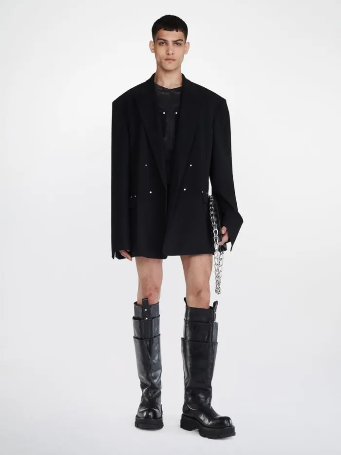 Dion Lee Outerwear OVERSIZED DOUBLE BREASTED JACKET Black 8211 UnisexShop Dion Lee Outerwear OVERSIZED DOUBLE BREASTED JACKET Black 8211 UnisexShop