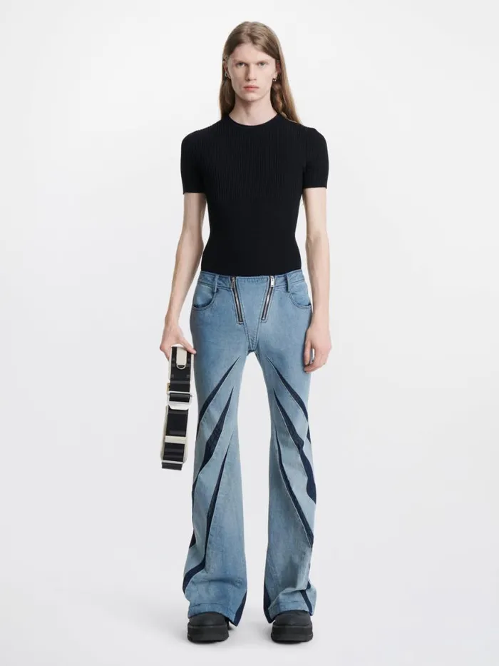 Dion Lee Pants DARTED DENIM PANT Indigo 8211 UnisexShop