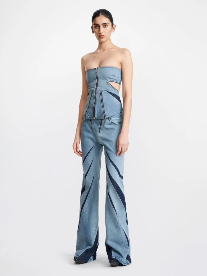 Dion Lee Pants DARTED DENIM PANT Indigo 8211 UnisexShop
