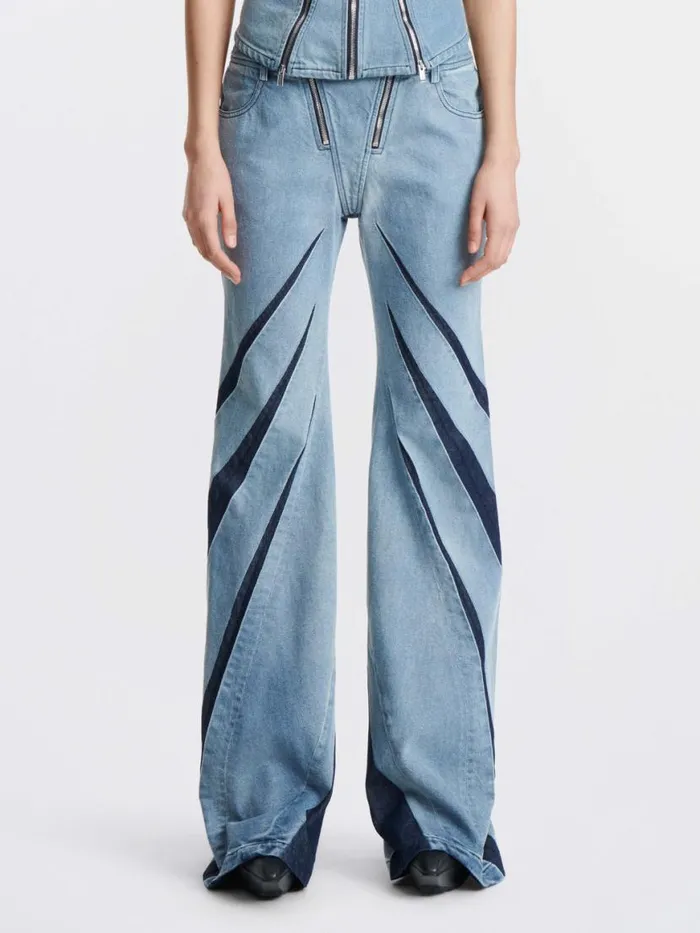 Dion Lee Pants DARTED DENIM PANT Indigo 8211 UnisexShop