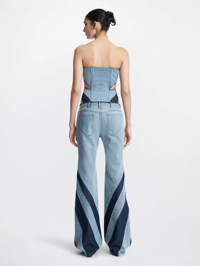 Dion Lee Pants DARTED DENIM PANT Indigo 8211 UnisexShop