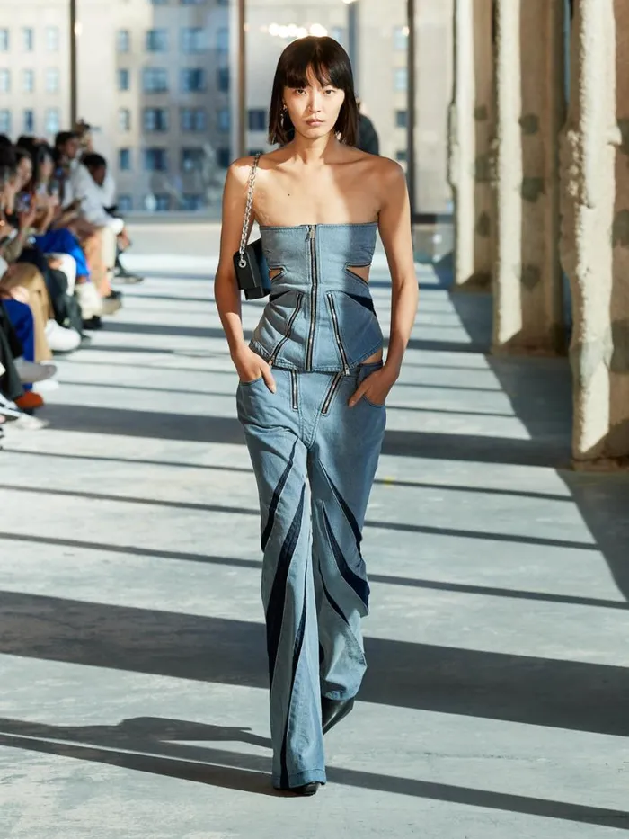 Dion Lee Pants DARTED DENIM PANT Indigo 8211 UnisexShop