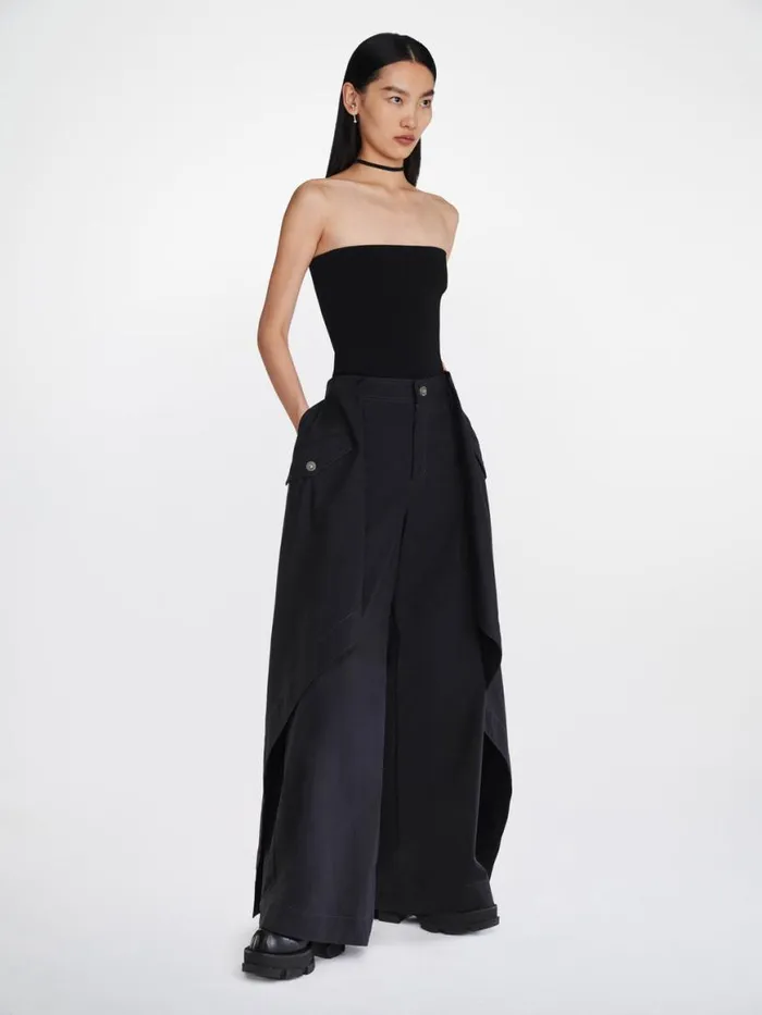 Dion Lee Pants LAYERED SKIRT PANT Black 8211 UnisexShop