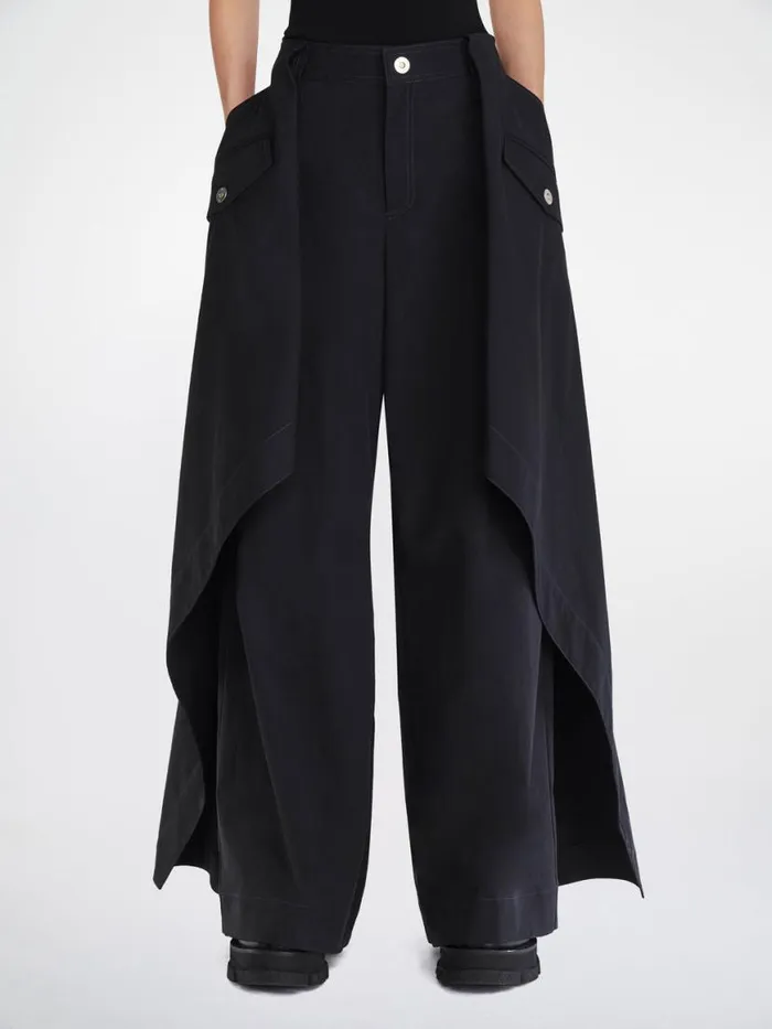 Dion Lee Pants LAYERED SKIRT PANT Black 8211 UnisexShop