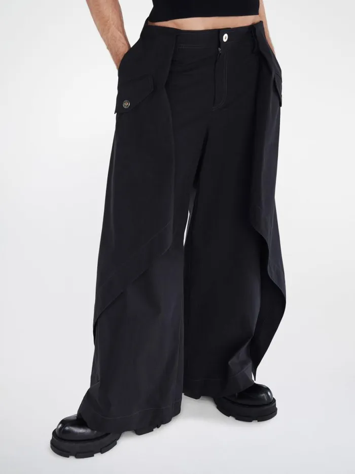 Dion Lee Pants LAYERED SKIRT PANT Black 8211 UnisexShop