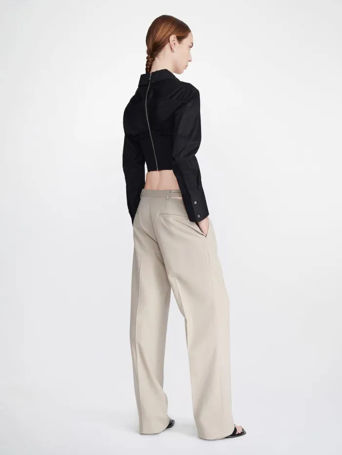 Dion Lee Pants LINGERIE WOOL PANT Alloy 8211 UnisexShop