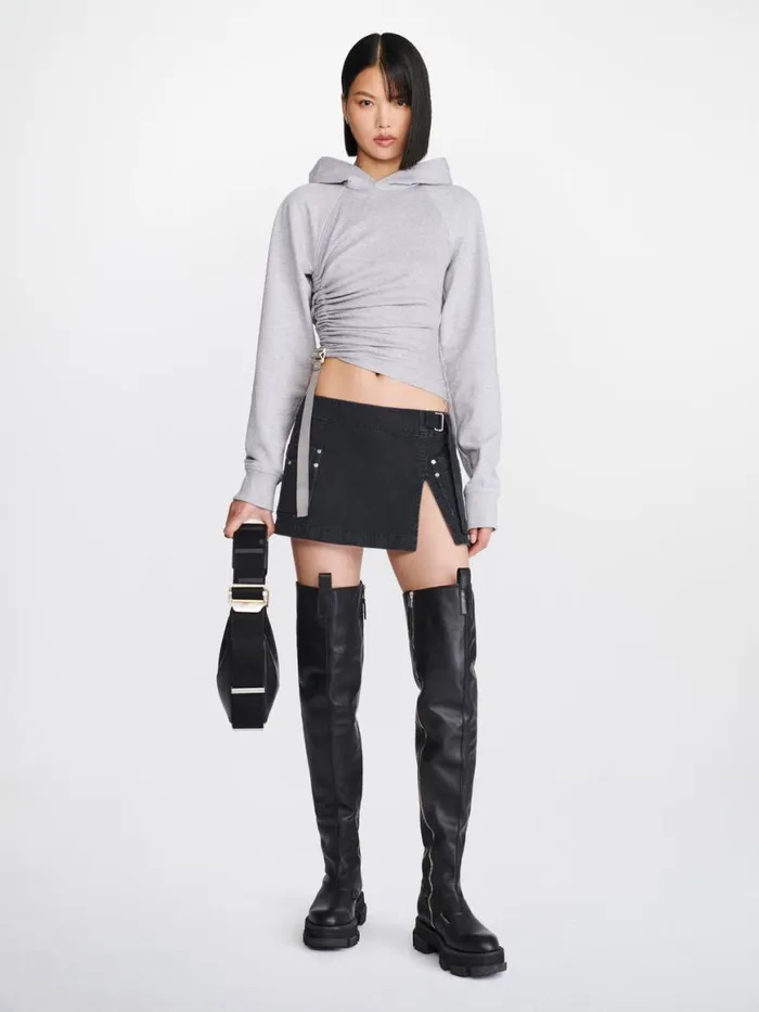Dion Lee Skirts APRON WRAP SKIRT Washed Black 8211 Shop