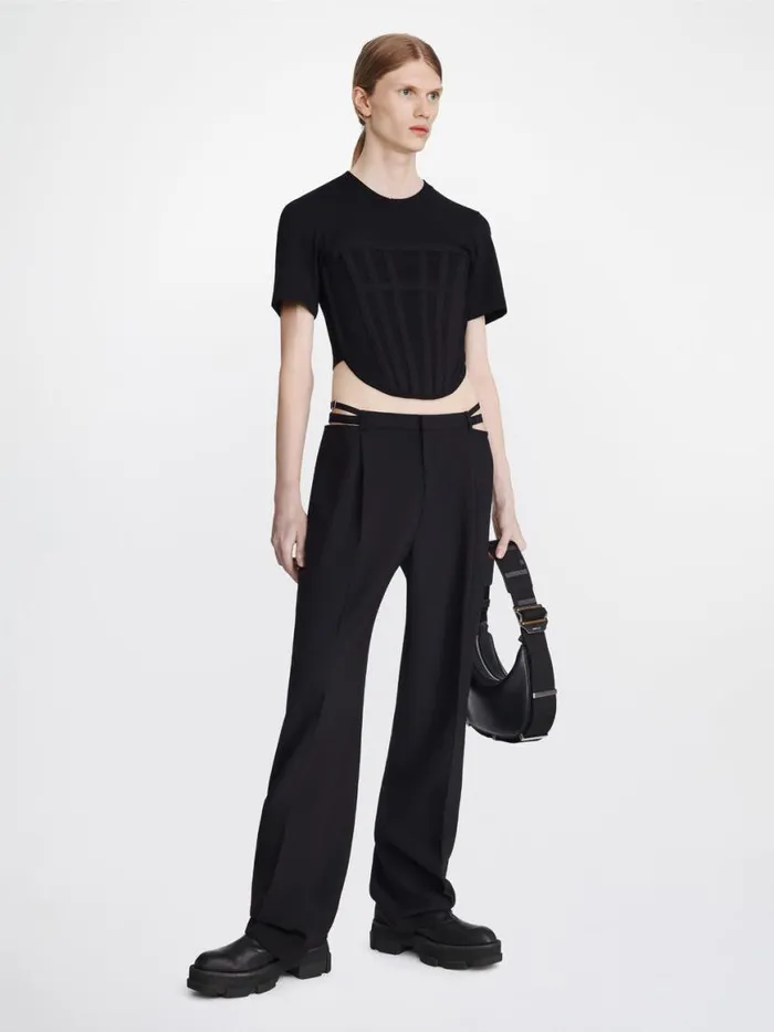 Dion Lee Tops CORSET TEE Black 8211 UnisexShop