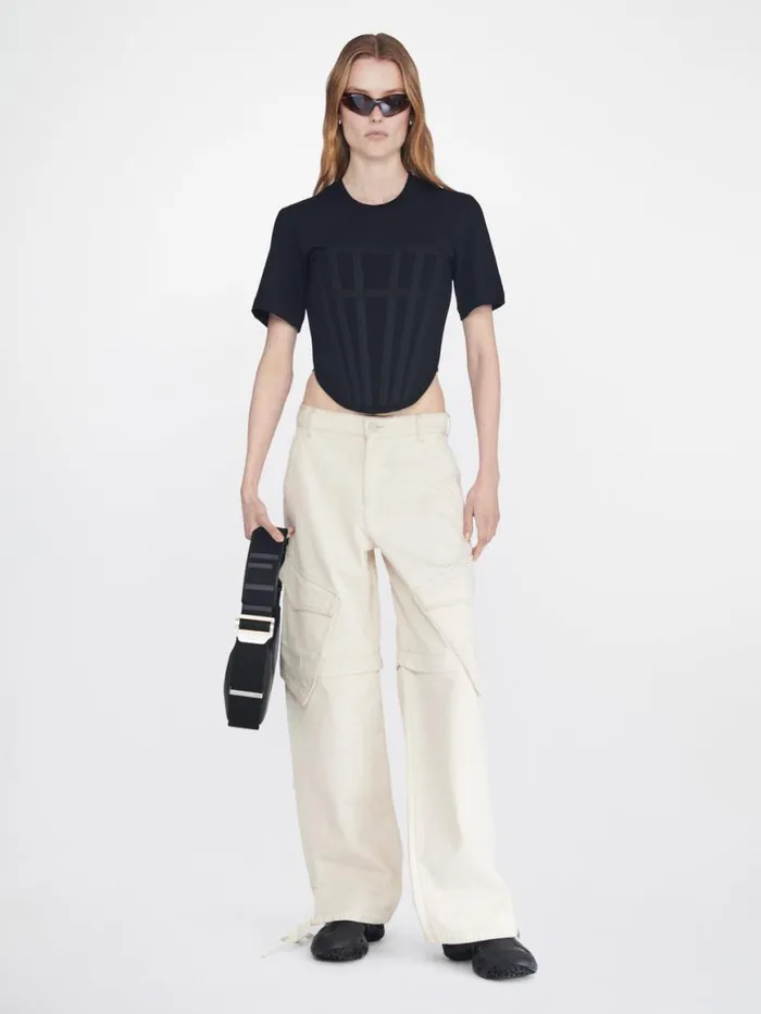 Dion Lee Tops CORSET TEE Black 8211 UnisexShop