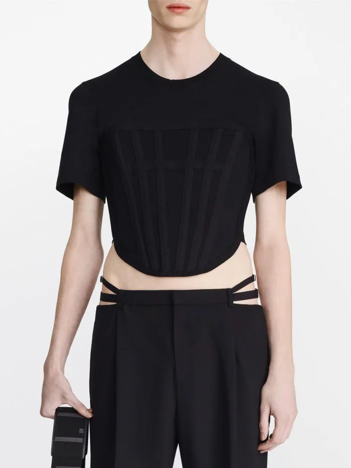Dion Lee Tops CORSET TEE Black 8211 UnisexShop