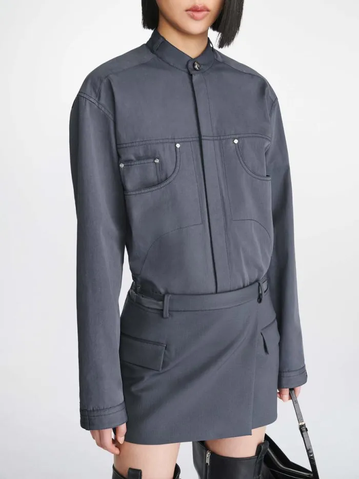 Dion Lee Tops JEAN SHIRT Asphalt 8211 UnisexShop