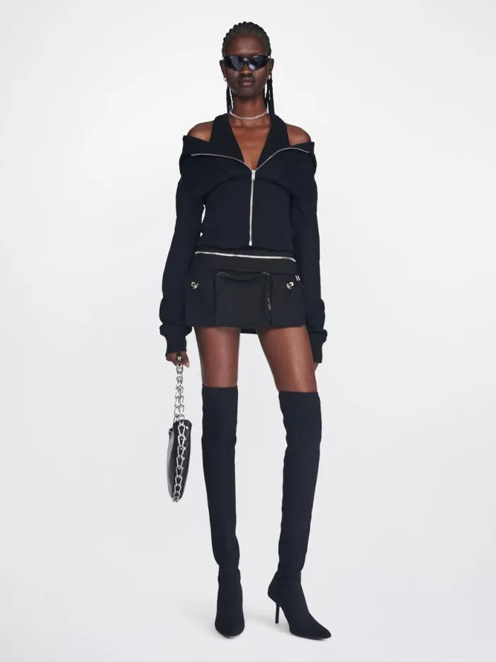 Dion Lee Tops LAYERED CORSET HOODIE Black 8211 Shop