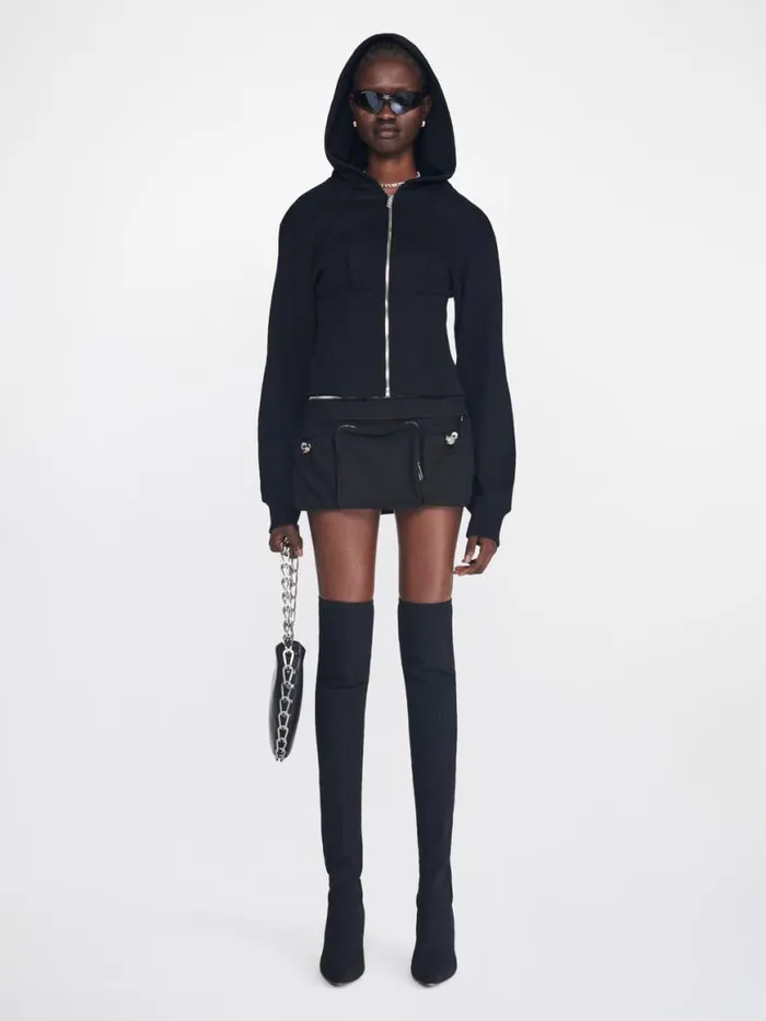 Dion Lee Tops LAYERED CORSET HOODIE Black 8211 Shop