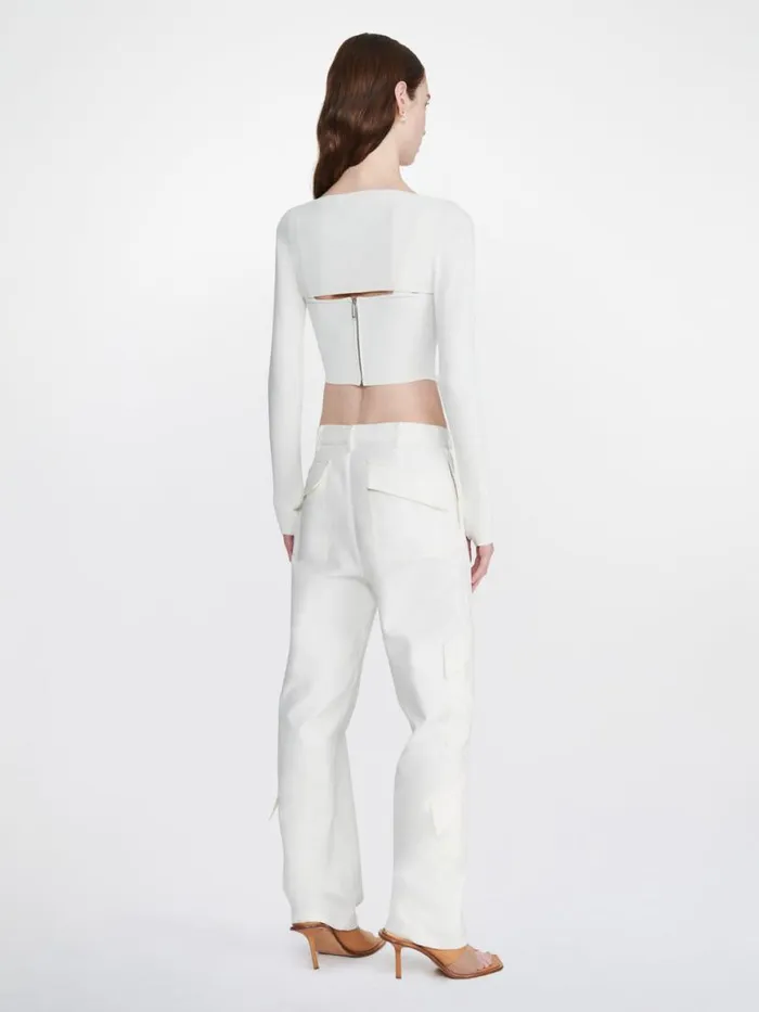 Dion Lee Tops POINTELLE CORSET LS TOP Ivory 8211 Shop