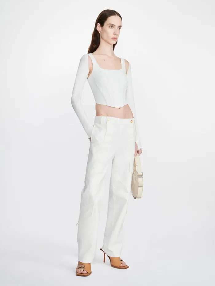 Dion Lee Tops POINTELLE CORSET LS TOP Ivory 8211 Shop