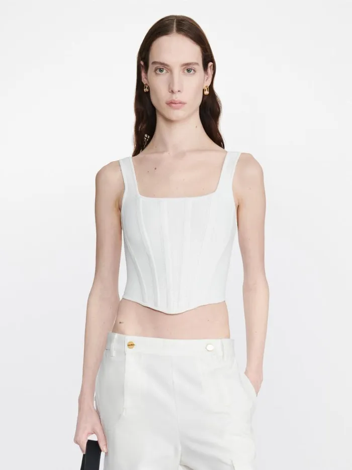 Dion Lee Tops POINTELLE CORSET LS TOP Ivory 8211 Shop