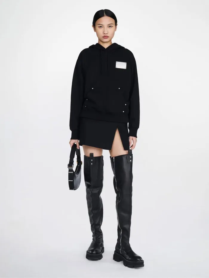 Dion Lee Tops RIVET HOODIE Black 8211 UnisexShop