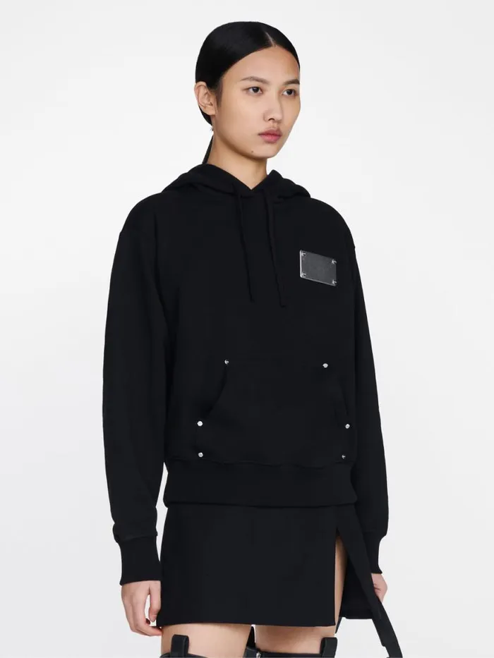 Dion Lee Tops RIVET HOODIE Black 8211 UnisexShop