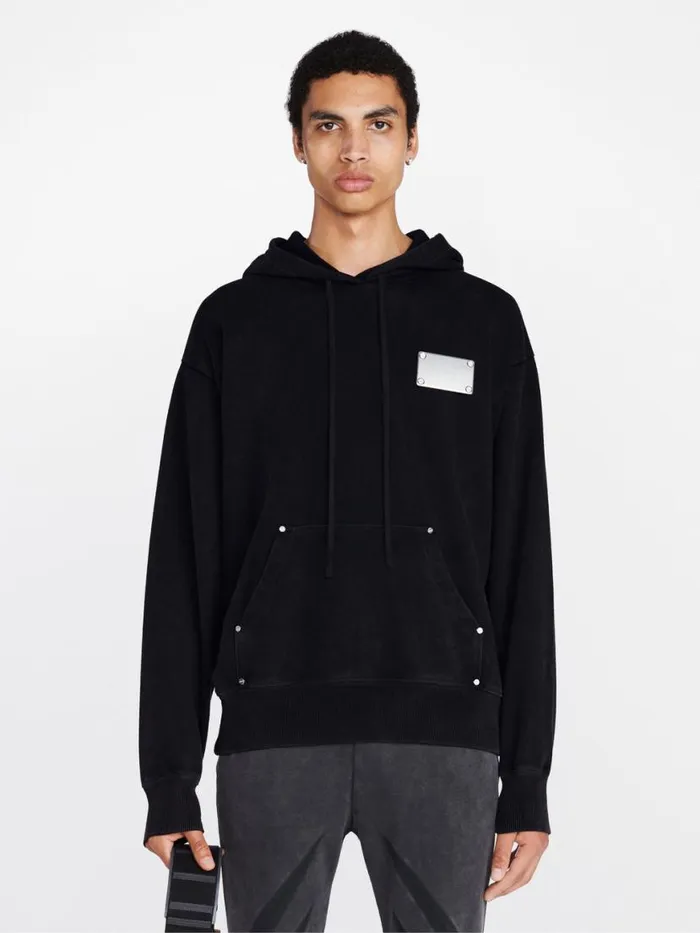 Dion Lee Tops RIVET HOODIE Black 8211 UnisexShop