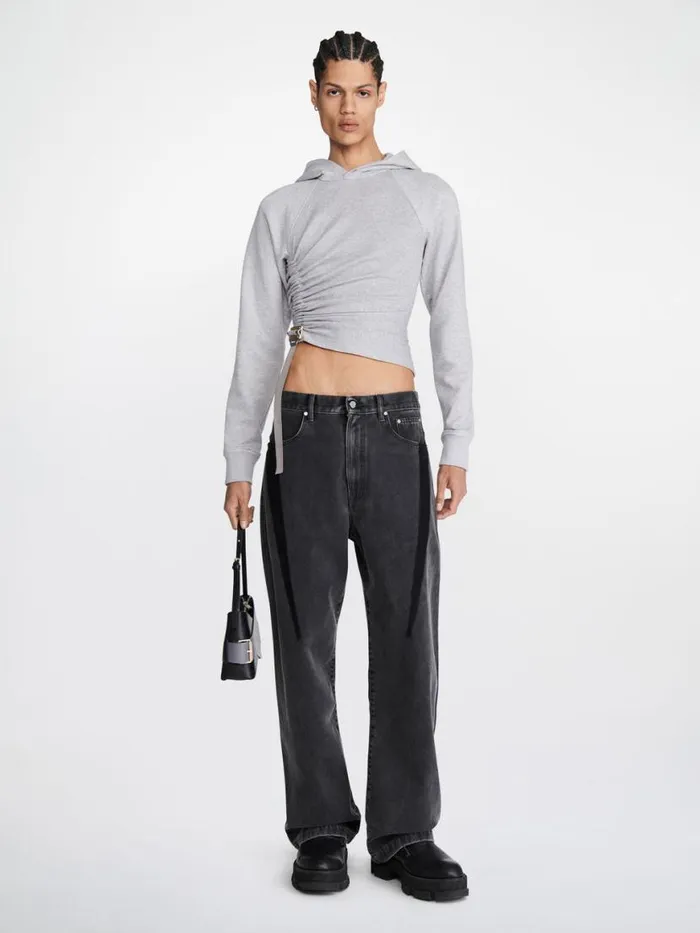 Dion Lee Tops SAFETY SLIDER HOODIE Grey Marle 8211 UnisexShop