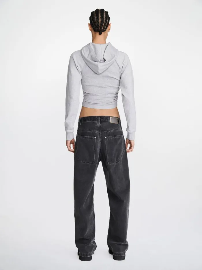 Dion Lee Tops SAFETY SLIDER HOODIE Grey Marle 8211 UnisexShop