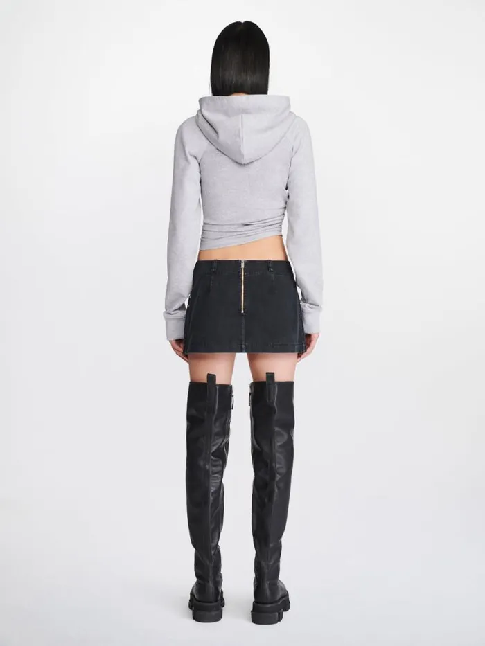 Dion Lee Tops SAFETY SLIDER HOODIE Grey Marle 8211 UnisexShop
