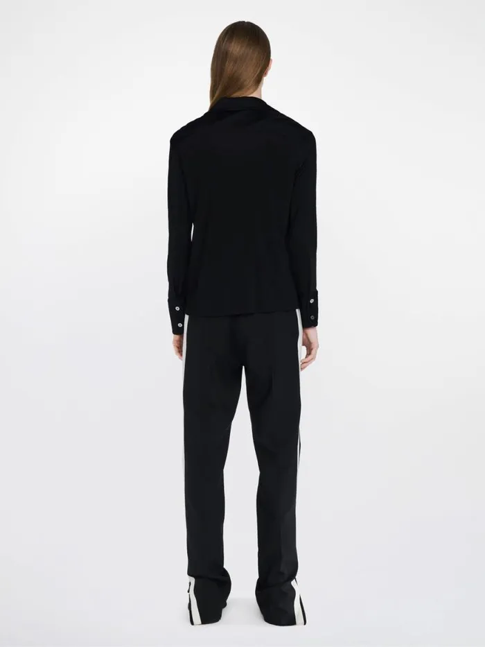 Dion Lee Tops STUDDED PLACKET SHIRT Blackivory 8211 UnisexShop