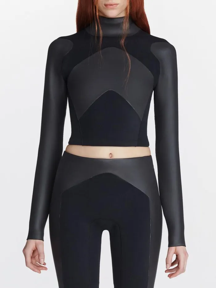 Dion Lee Wetsuits HS DL WOMENS MODULAR CROP TOP Black 8211 Shop