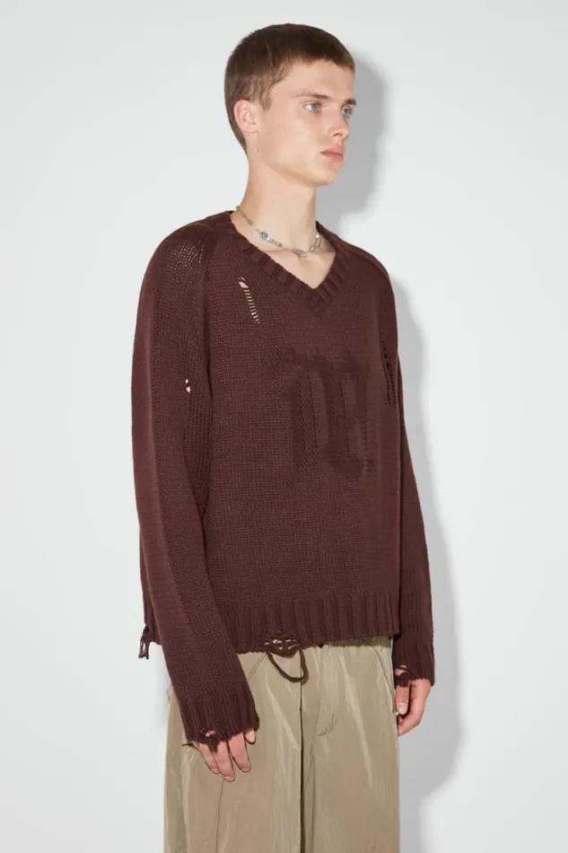 Distressed Knit Brown Men MISBHV Knitwear