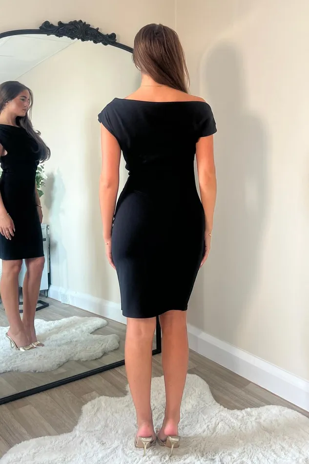 Donna Asymmetric Mini Dress Black Women Girl In Mind Mini Dresses