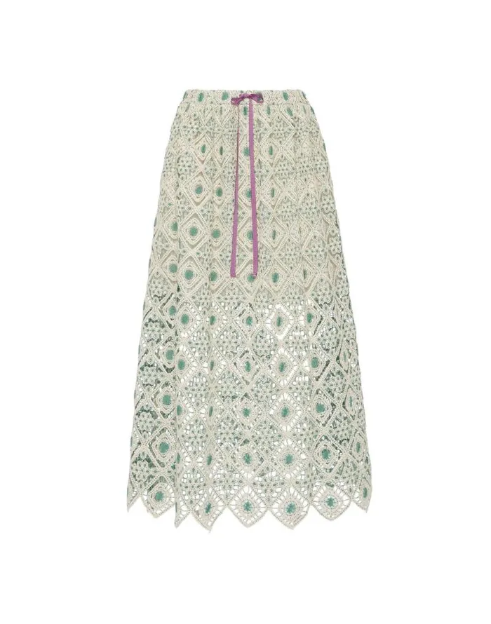 Drawstring Skirt Agua Cream Women La Double J Skirts Drawstring Skirt Agua Cream Women La Double J Skirts