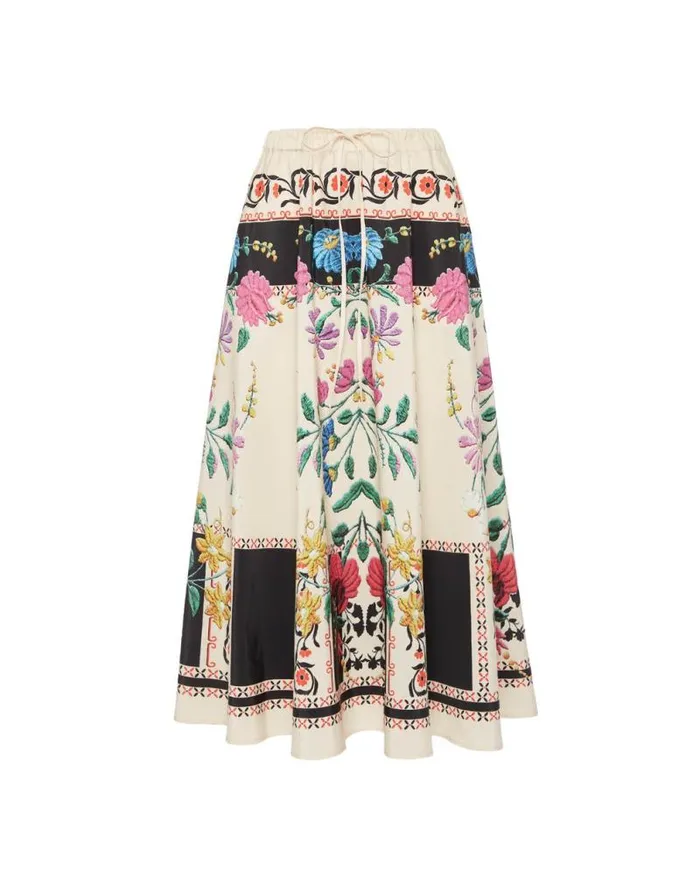 Drawstring Skirt Plaza Place Ivory Women La Double J Skirts Drawstring Skirt Plaza Place Ivory Women La Double J Skirts