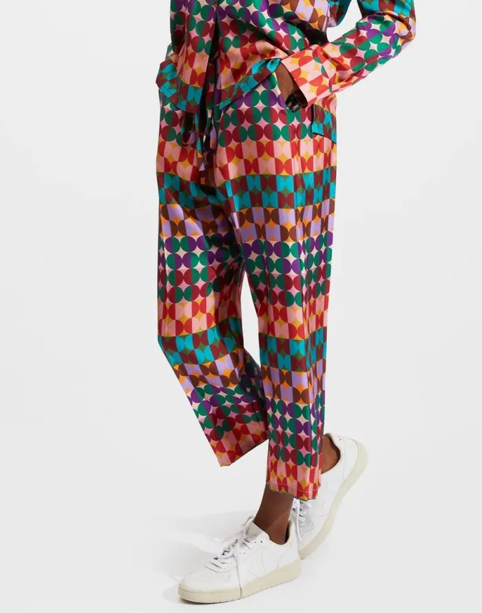 Drawstrings Pants Mezzaluna Rainbow Women La Double J Shorts and Pants