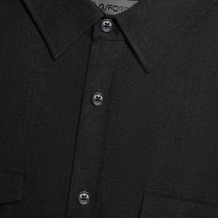 Dress Shirts Men GFORE HERRINGBONE BRUSHED DRESS SHIRT Charcoal Heather Grey Dress Shirts Men GFORE HERRINGBONE BRUSHED DRESS SHIRT Charcoal Heather Grey